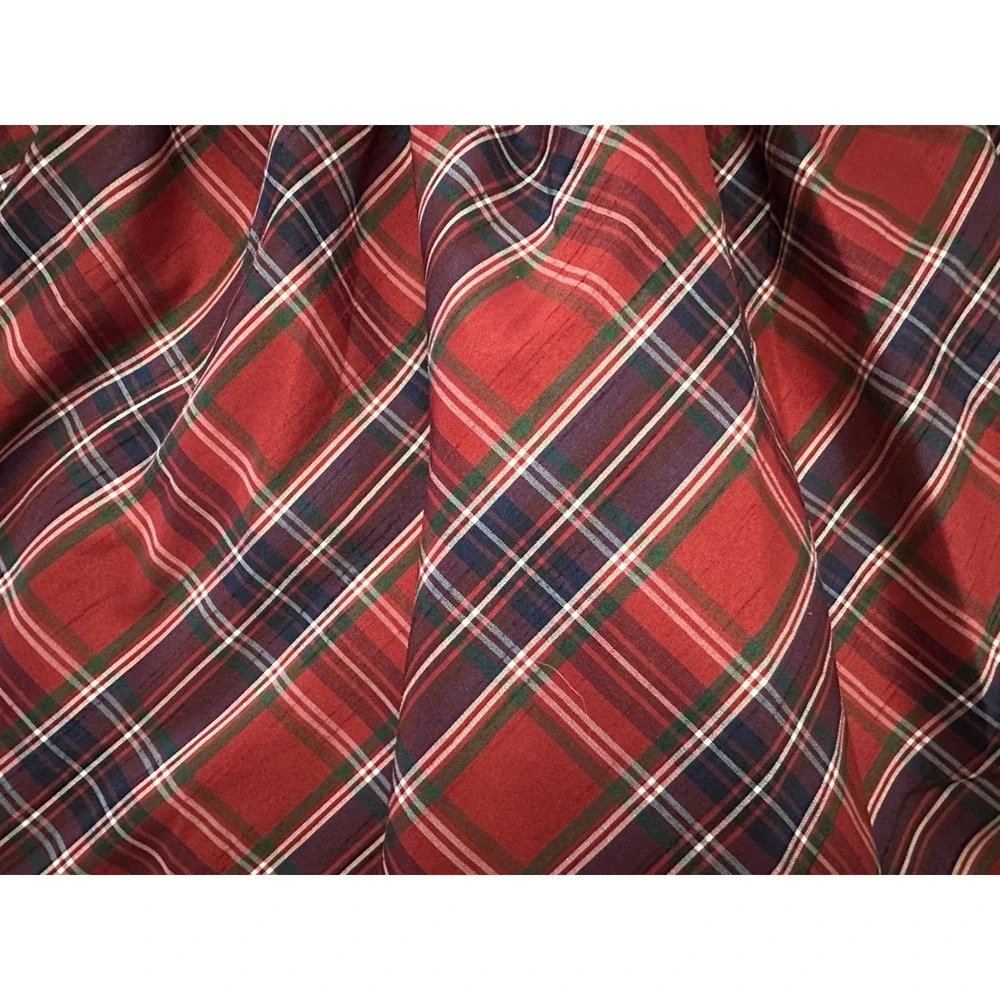 Gymboree Girls Size 5T‎ Christmas Holiday Dress Red Plaid Black Velvet Family